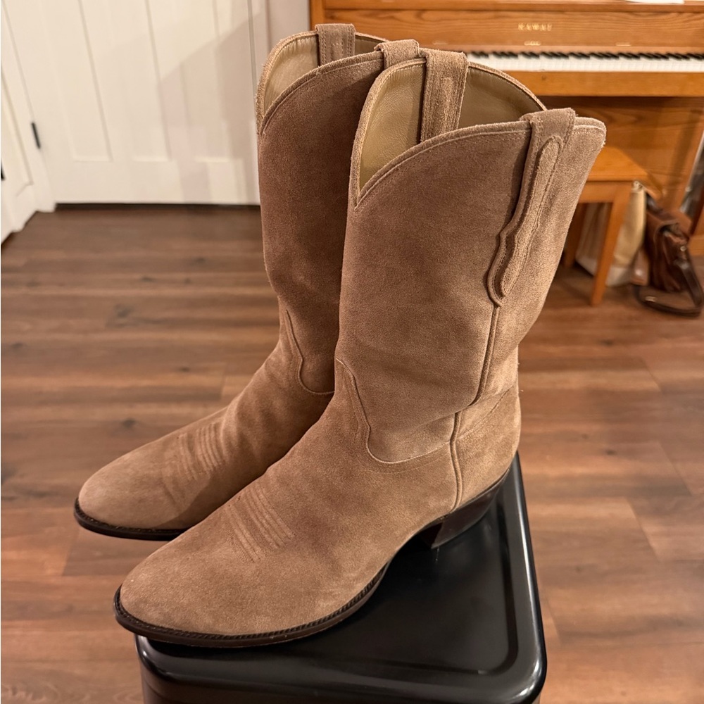 Rujo The Canyon Brown Sentry Suede Leather Cowboy Boots 13 EE